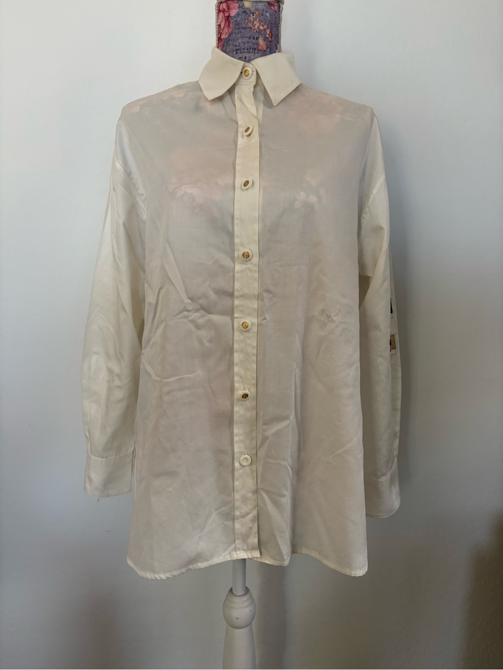St. John women’s Classic Cream Button-Down Shirt